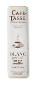 bâton de chocolat Blanc praliné et riz soufflé