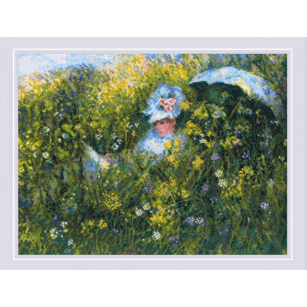 Dans La Prairie d après la peinture de C. Monet 1850 Riolis
