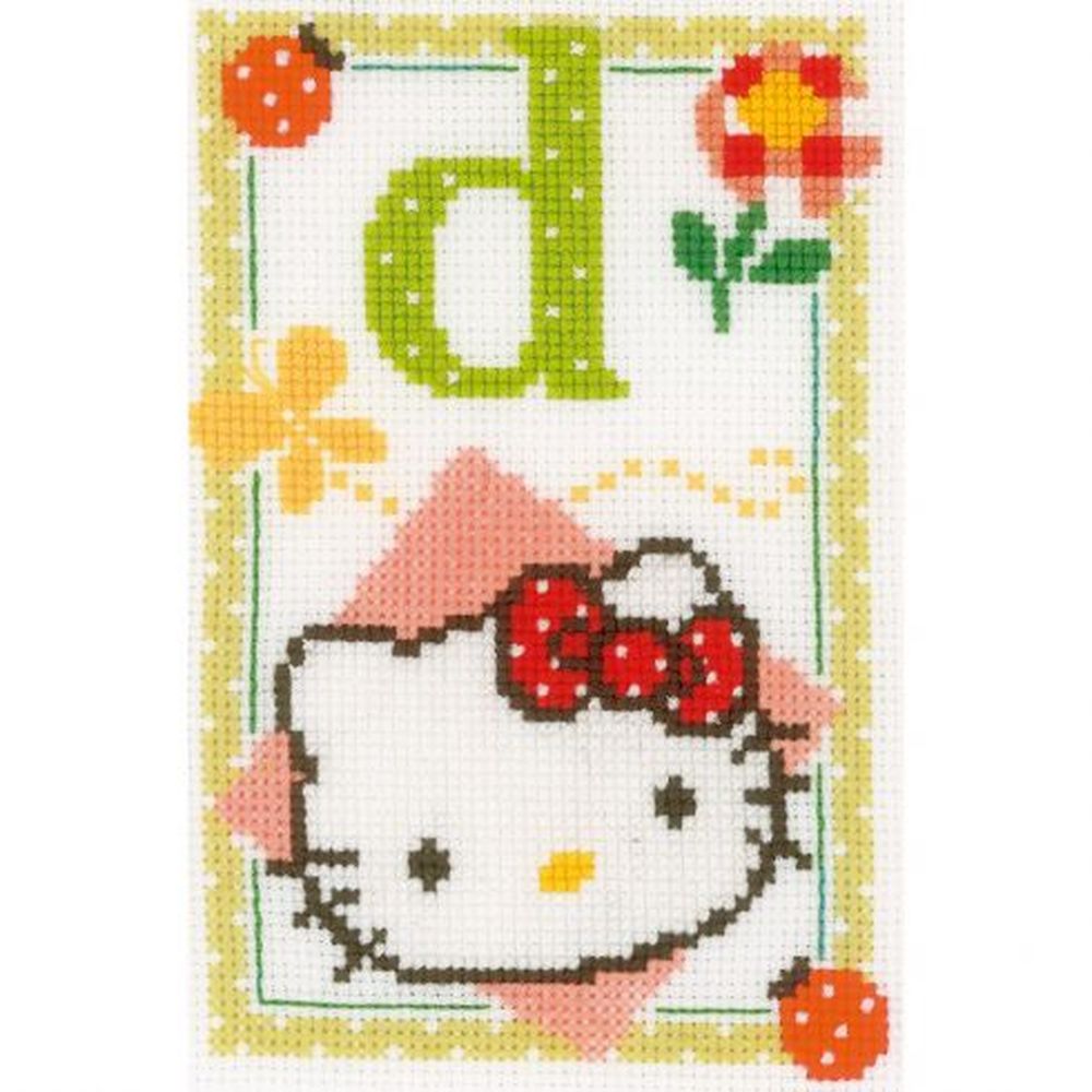 Hello Kitty lettre D  0149526 Vervaco