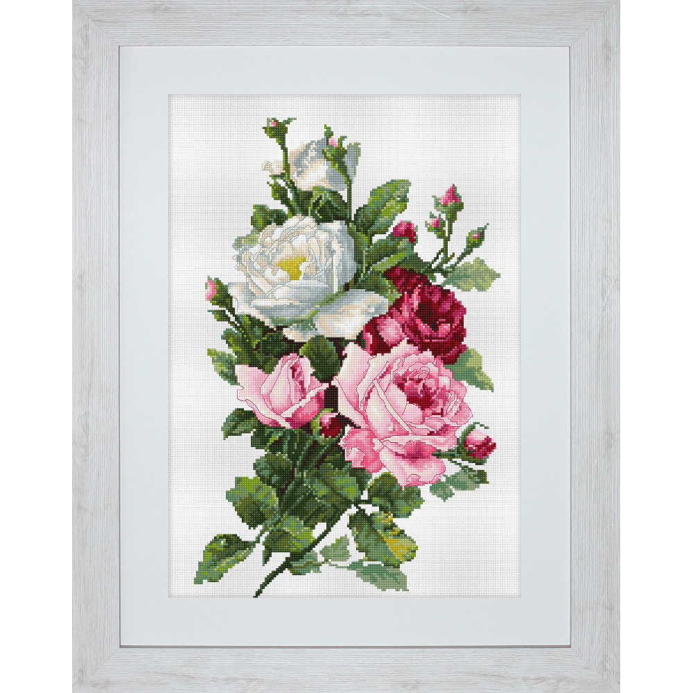 Bouquet de Roses - Luca-S B2285 - Kit broderie point de croix en vente sur www.la-brodeuse.com