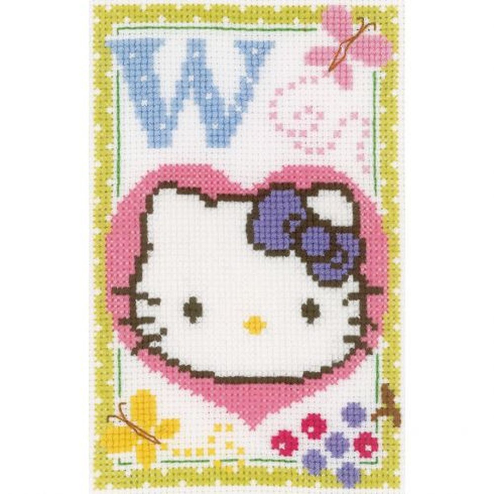 Hello Kitty  Lettre W  0149596  Vervaco