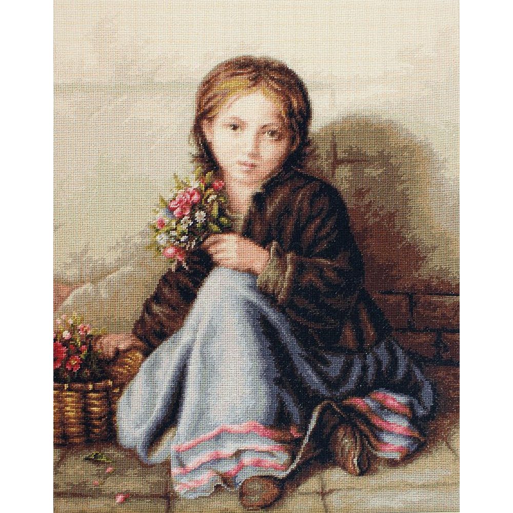 Petite fille aux fleurs  B513  Luca-S