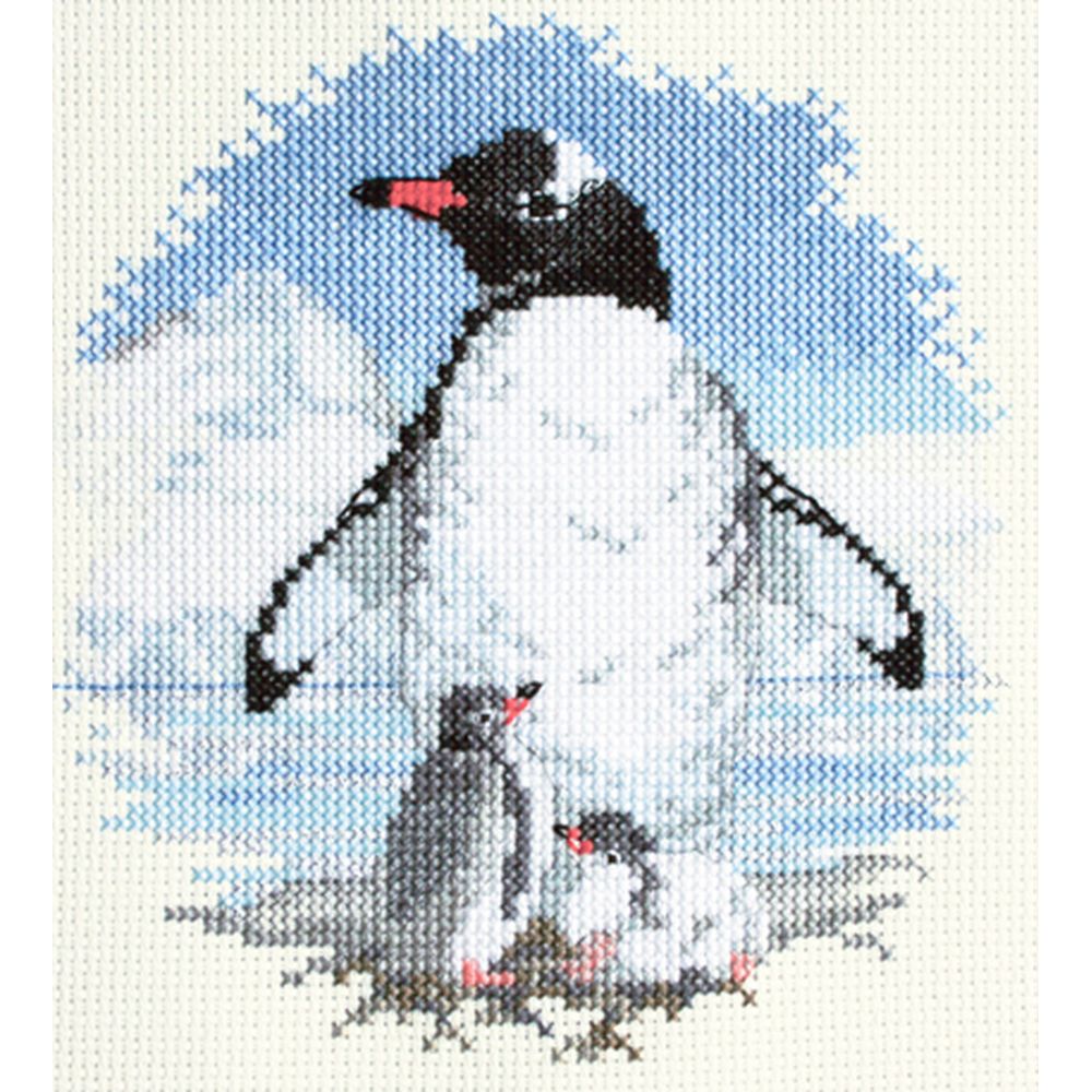 Вышивка крестом пингвины схема