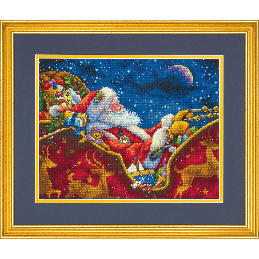 Tour de minuit du Père Noël Dimensions Gold 70-08934 en vente sur www.la-brodeuse.com