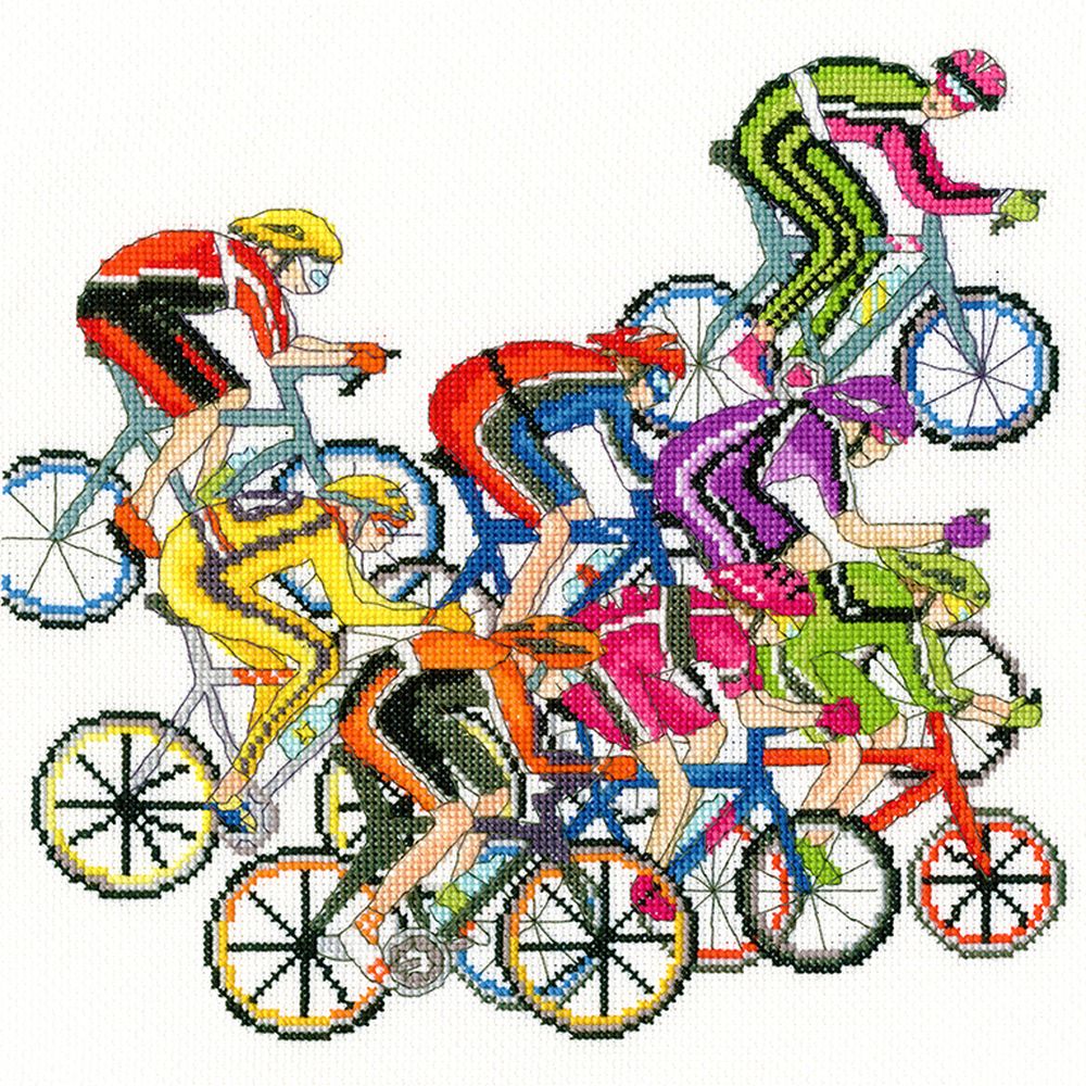 Bothy Threads XJR40 - plaisirs à vélo -  Cycling Fun - kit de broderie - La-Brodeuse