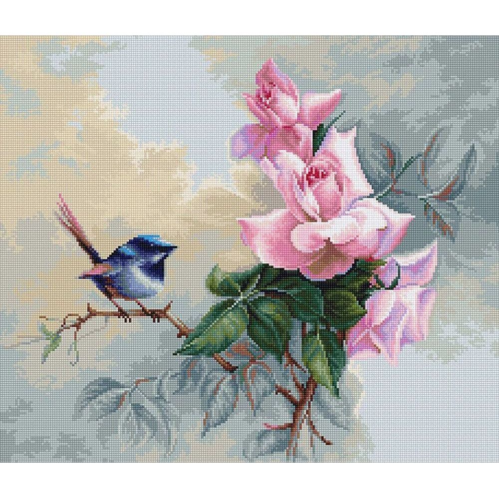 Oiseaux et roses  B2313  LUCA-S
