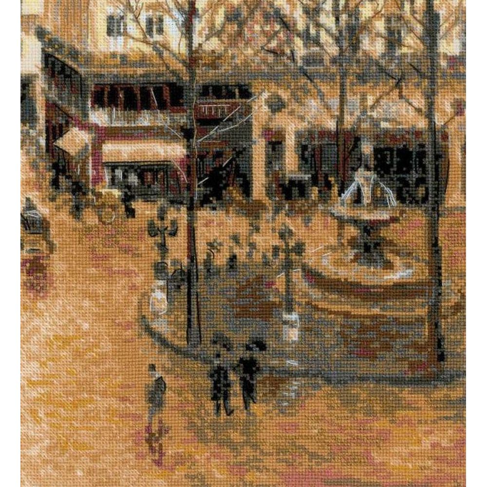 Riolis 1955 rue Saint-Honoré daprès le tableau de C. Pissarro kit point de croix 4