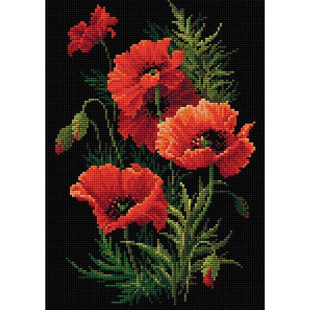 Broderie Diamant - Coquelicots - AM0007  Riolis