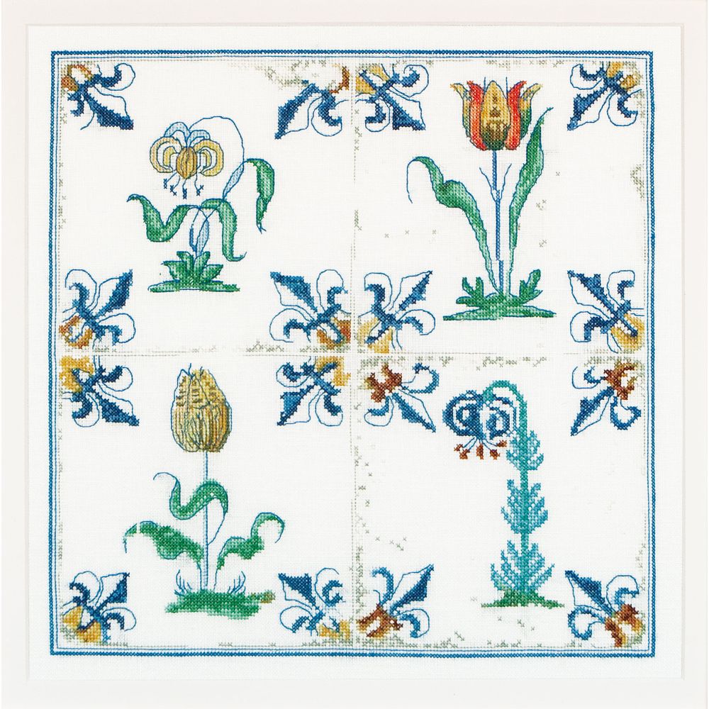 Carreaux Anciennes Fleurs - 485 lin - Thea Gouverneur