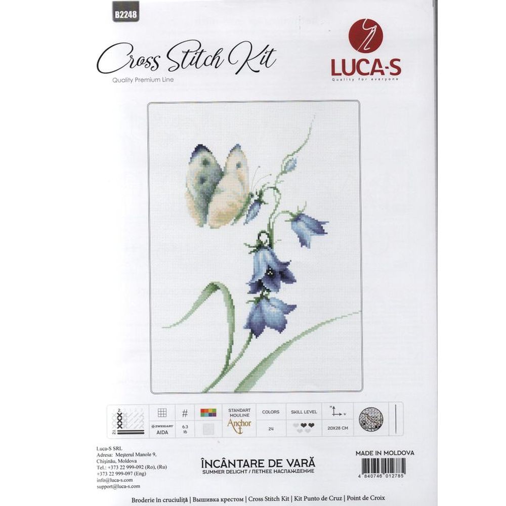 Kit Point De Croix Luca-S 'Nichoir' | 25.5 X 38 Cm | Toile Aida 16 | Fil Anchor