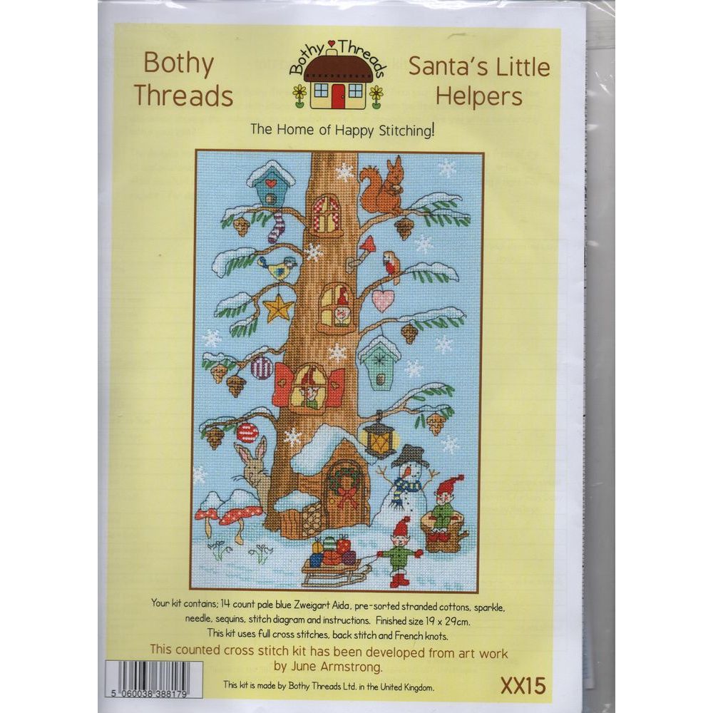 Bothy Threads XX15 Santas-Little-Helpers - kit point de croix compté - 1