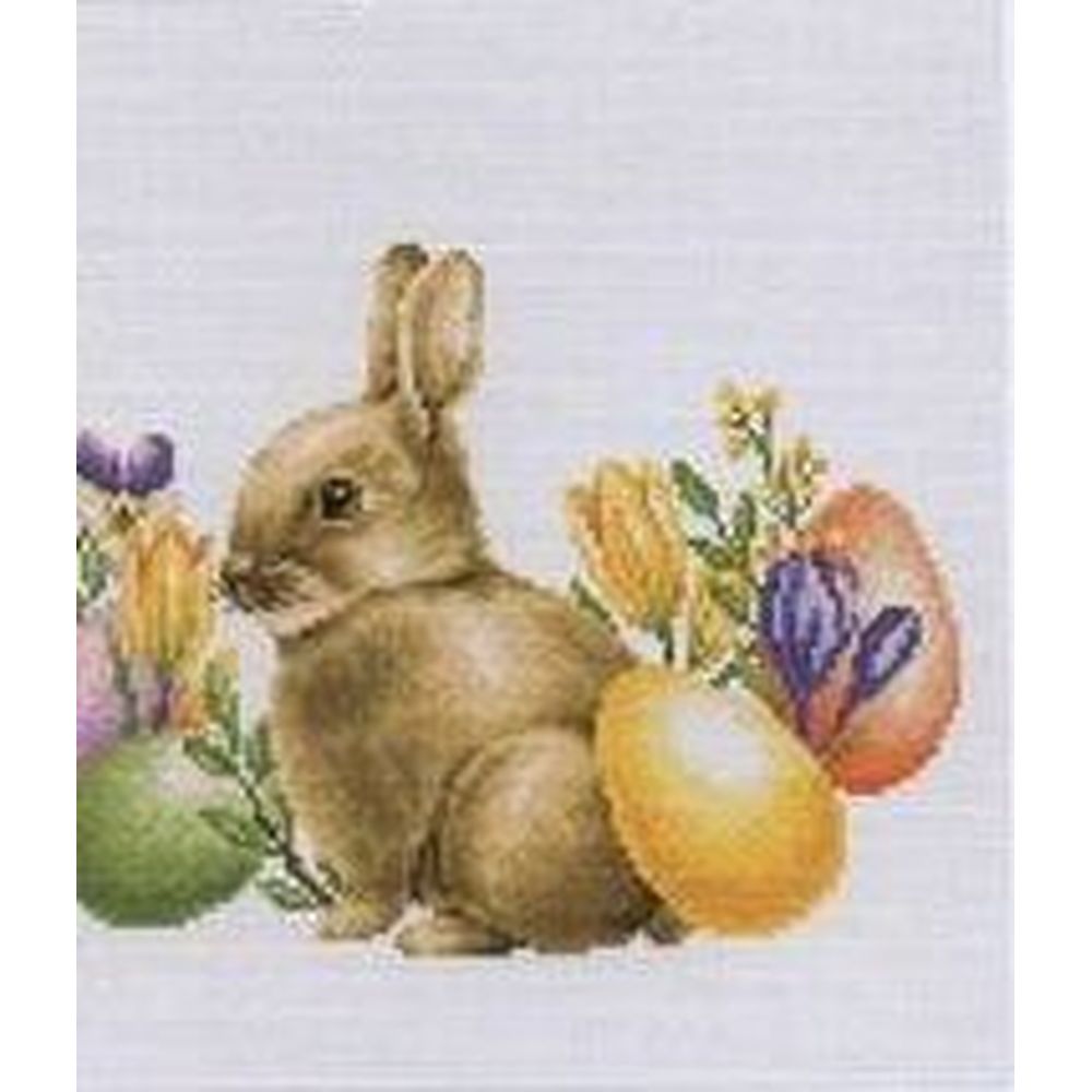 Dutch Stitch Brothers  DSB020 lin  Lapins de Pâques  kit point de croix compté  4