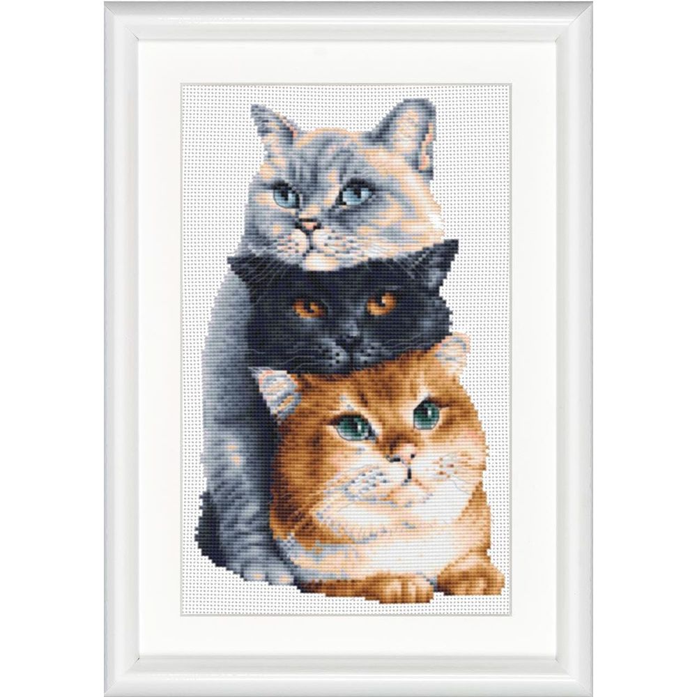Dutch Stitch Brothers - DSB012 - les trois chats - kit point de croix compté -