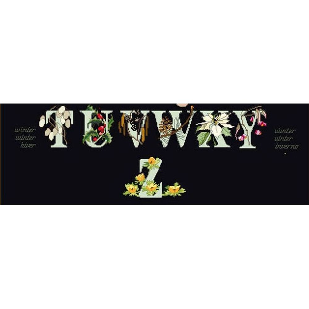 Thea Gouverneur 2025-05 - kit point de croix compté - Alphabet floral - 4