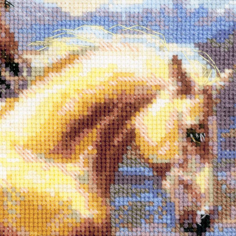Riolis 100-038 chevaux - kit point de croix - 2