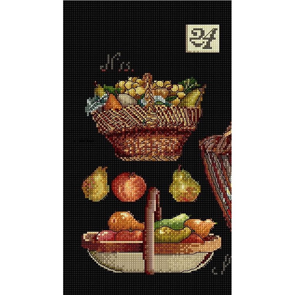 Thea Gouverneur 2099-05  kit point de croix compté  Panier de fruits  1