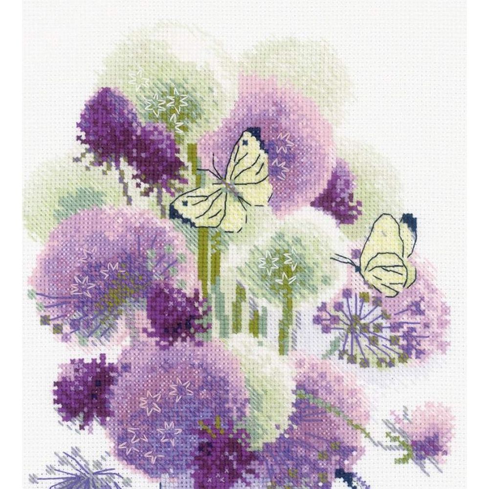 Riolis 1974 kit point de croix compté Allium violet 1