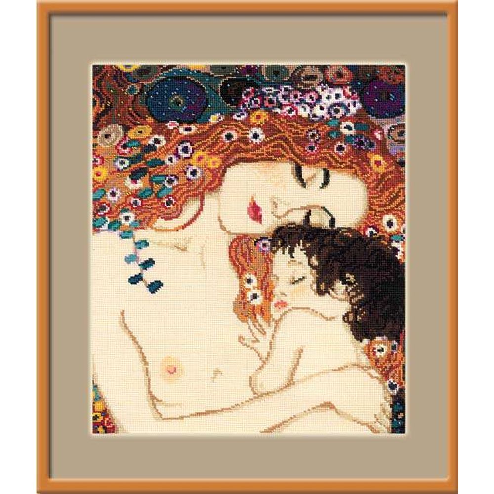 Riolis 916  kit point de croix compté  Amour maternel d après Klimt
