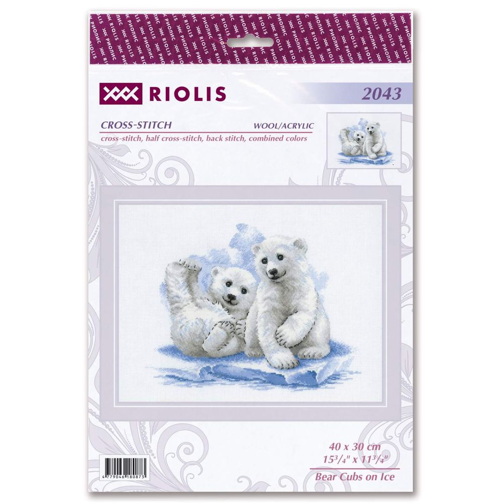 Riolis 2043 kit point de croix compté Oursons sur glace 1