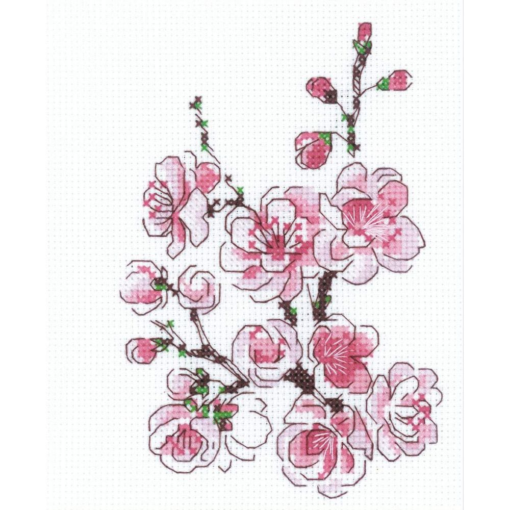 Riolis 1818 - kit point de croix compté - La Branche de Sakura