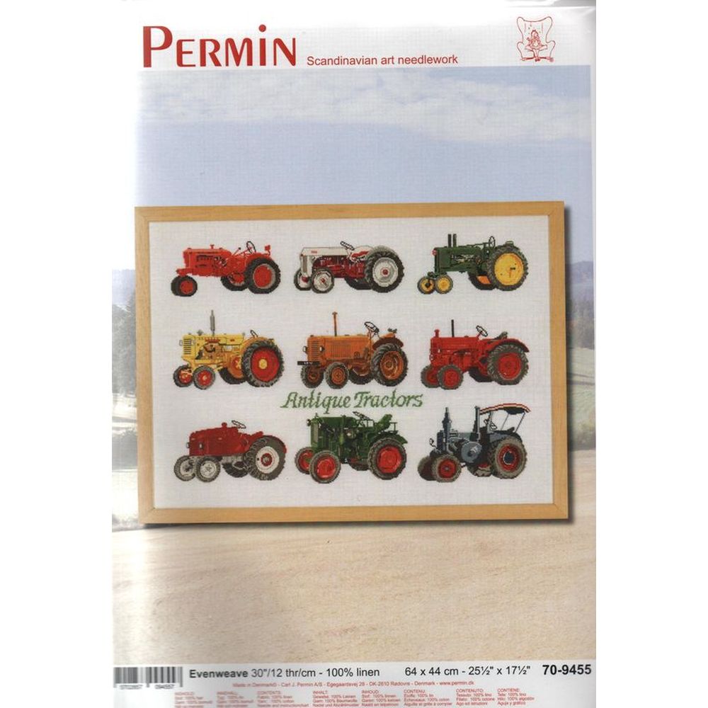 Permin 70-9455 - tracteurs - kit point de croix compté - La Brodeuse