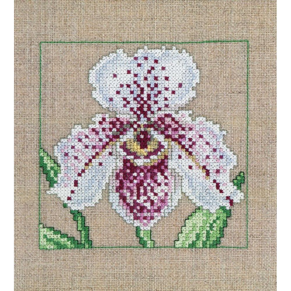 Permin 70-5125 - kit point de croix compté - orchidées