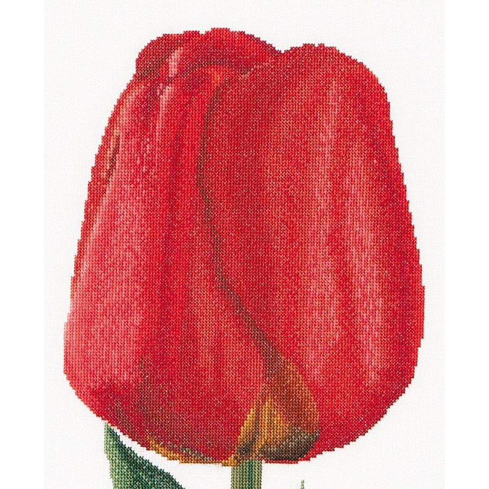 Thea Gouverneur 521 - kit point de croix compté - Tulipe rouge - La Brodeuse - 1