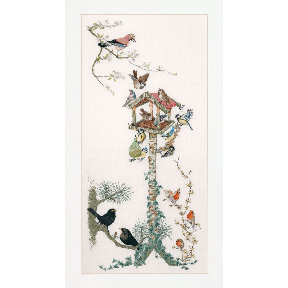 Thea Gouverneur 1065 - kit point de croix compté - Mangeoire à oiseaux - 1