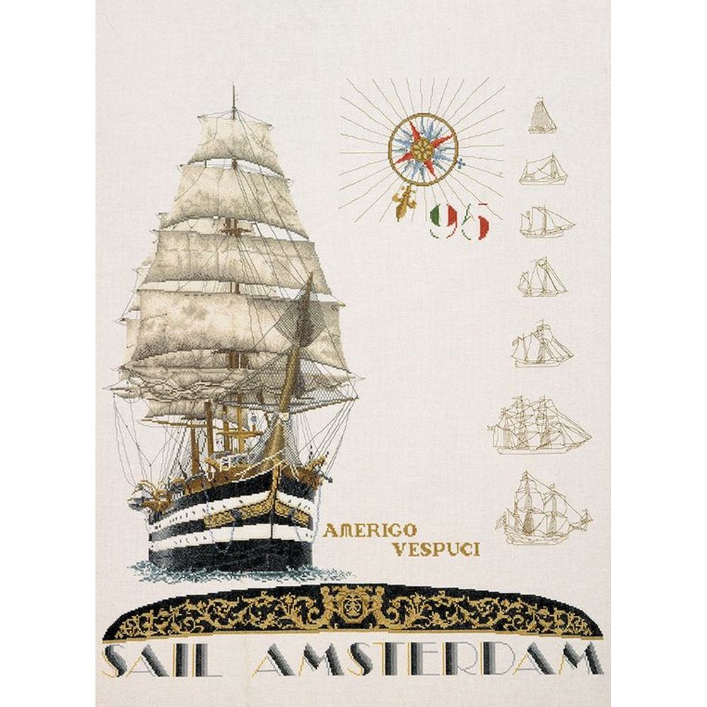 Thea Gouverneur 2080 Sail - kit point de croix compté - La Brodeuse