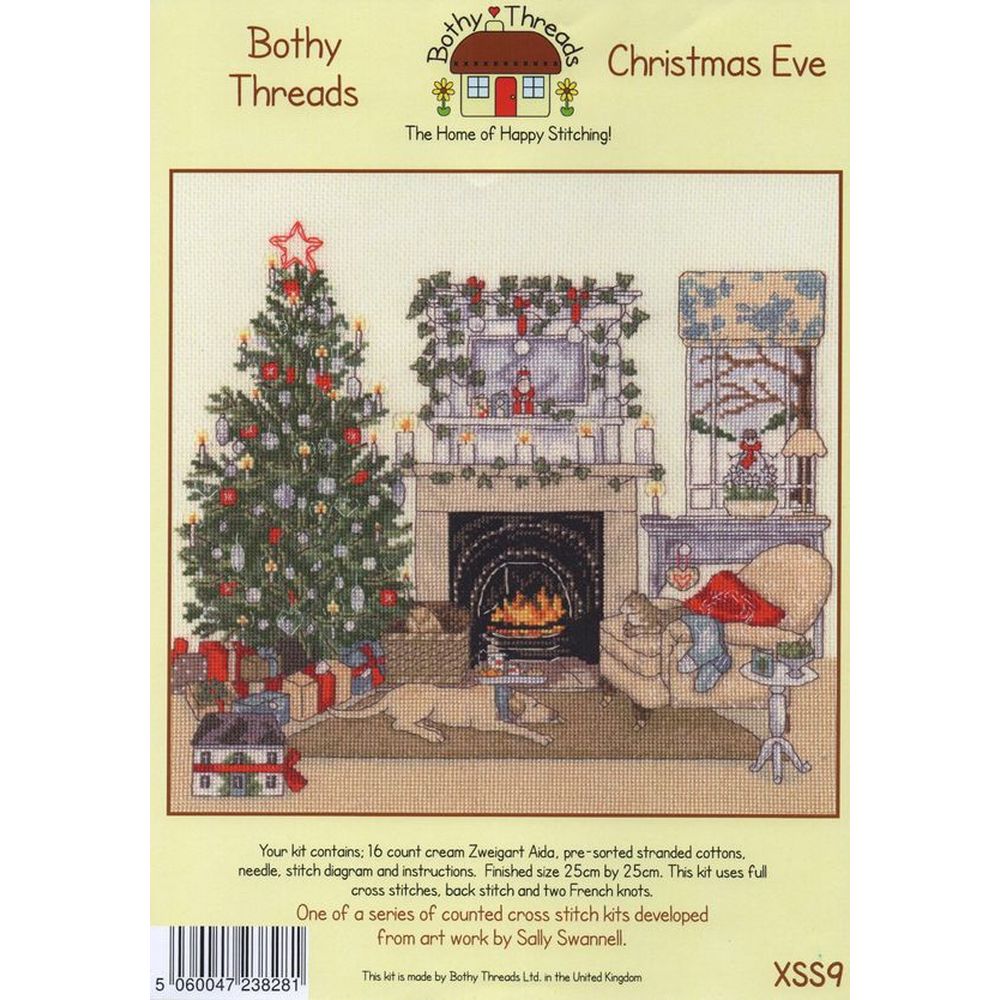 Bothy Threads XSS9 - kit point de croix compté - réveillon de Noël