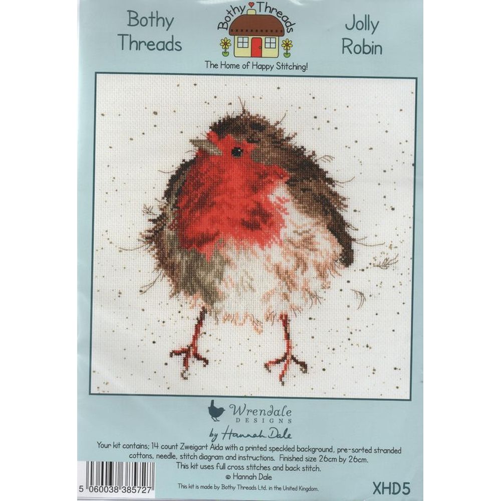 Bothy Threads XHD5  kit point de croix compté  Rouge gorge  1