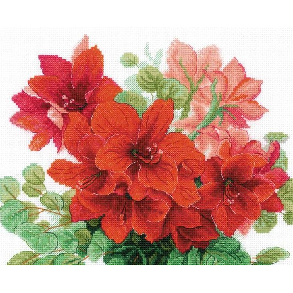 Riolis 2070 kit point de croix compté Amaryllis 3