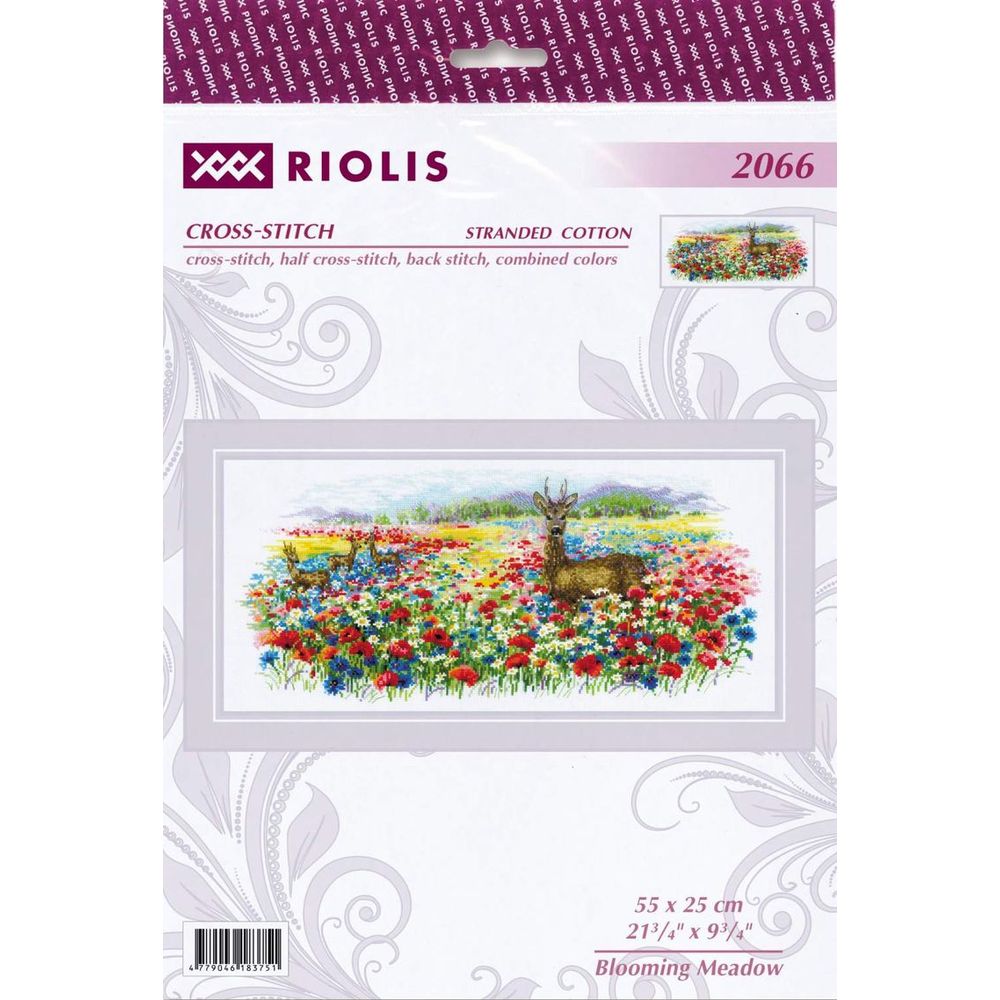 Riolis 2066 kit point de croix compté Prairie fleurie 1