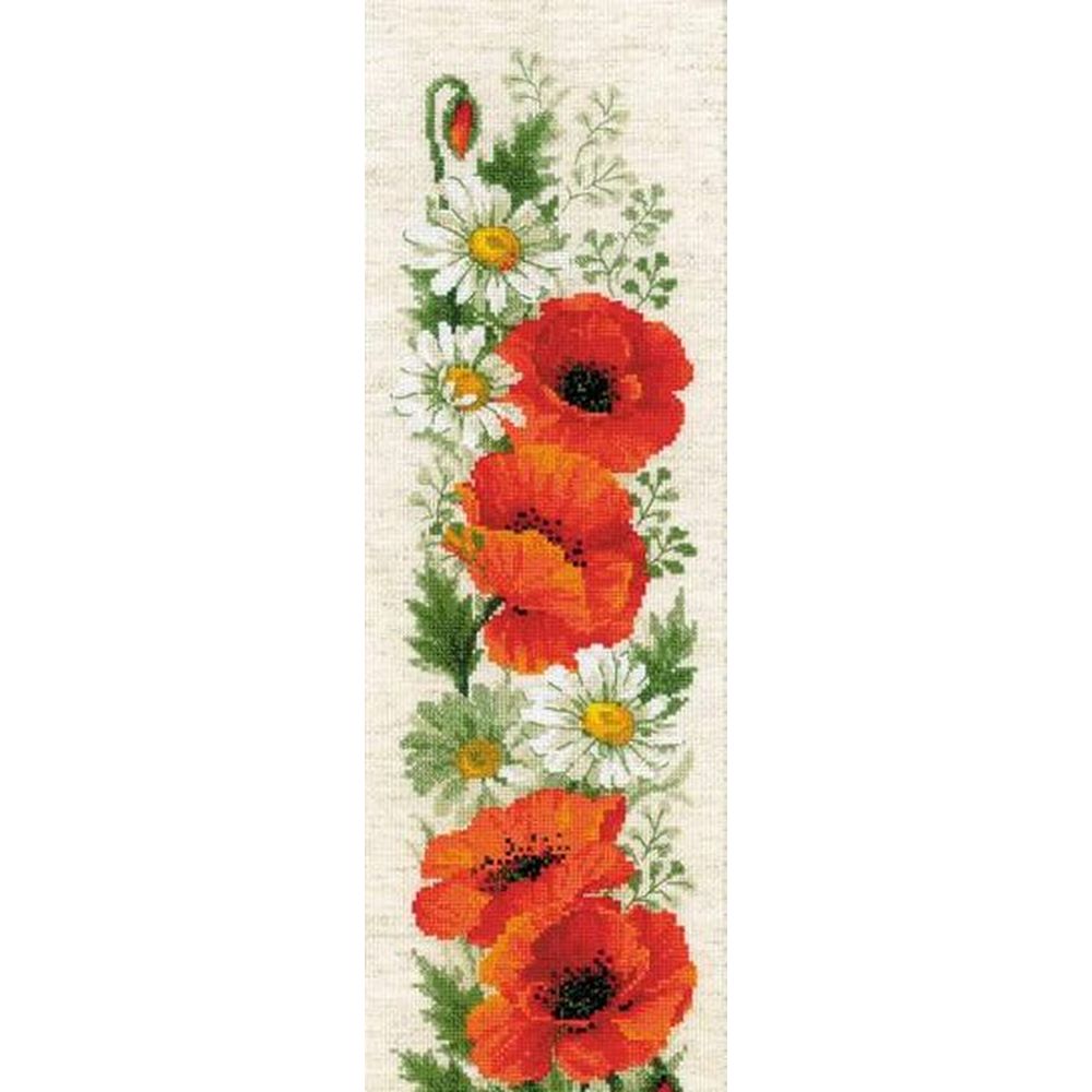 Riolis 2067 kit point de croix compté Coquelicots et marguerites 2