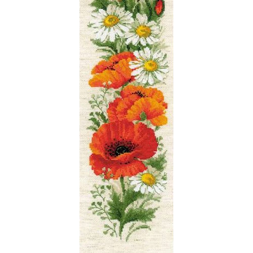 Riolis 2067 kit point de croix compté Coquelicots et marguerites 3