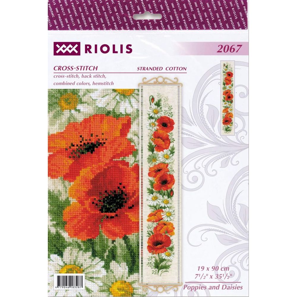 Riolis 2067 kit point de croix compté Coquelicots et marguerites 1