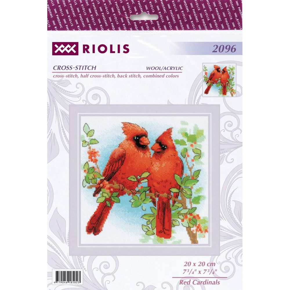 Riolis 2096 kit point de croix compté Cardinaux rouges 1
