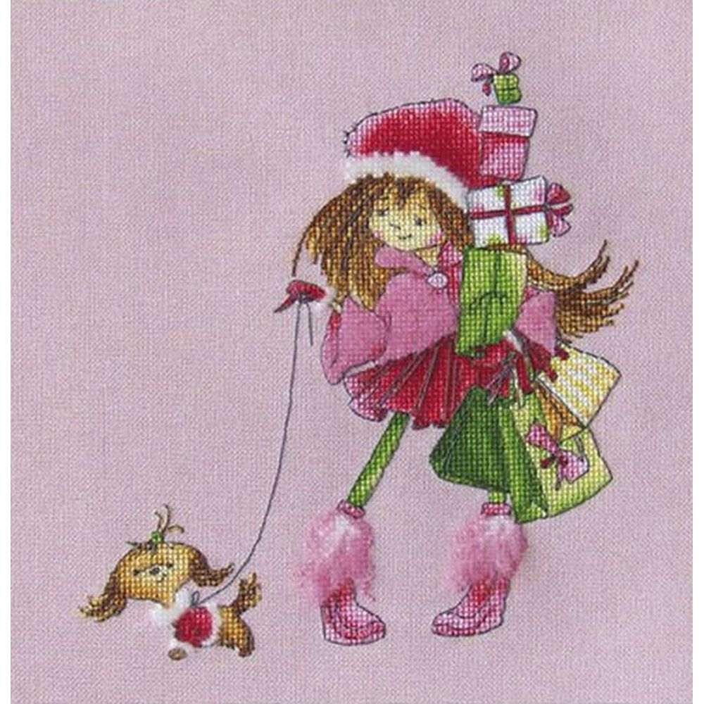 LanSvit D028 - kit point de croix compté - Fée cadeaux