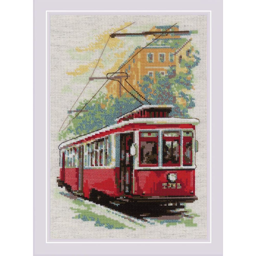 Riolis 2106 kit point de croix compté Vieux tramway