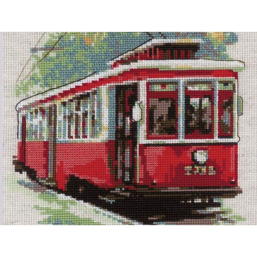Riolis 2106 kit point de croix compté Vieux tramway 3
