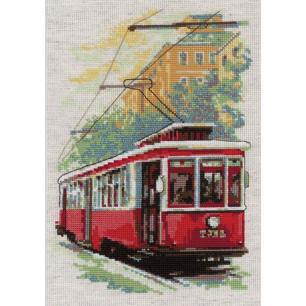 Riolis 2106 kit point de croix compté Vieux tramway 2