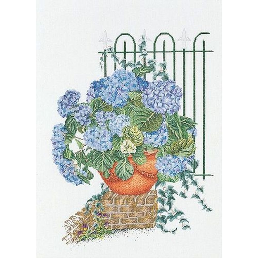 Thea Gouverneur 2035 kit point croix compté Hortensia bleu 1