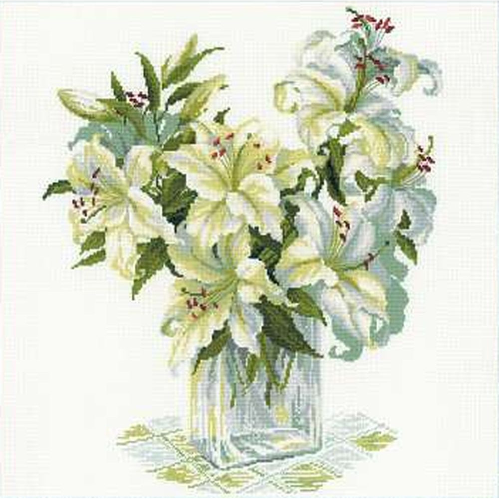 Bouquet de lys blanc  1169  RIOLIS