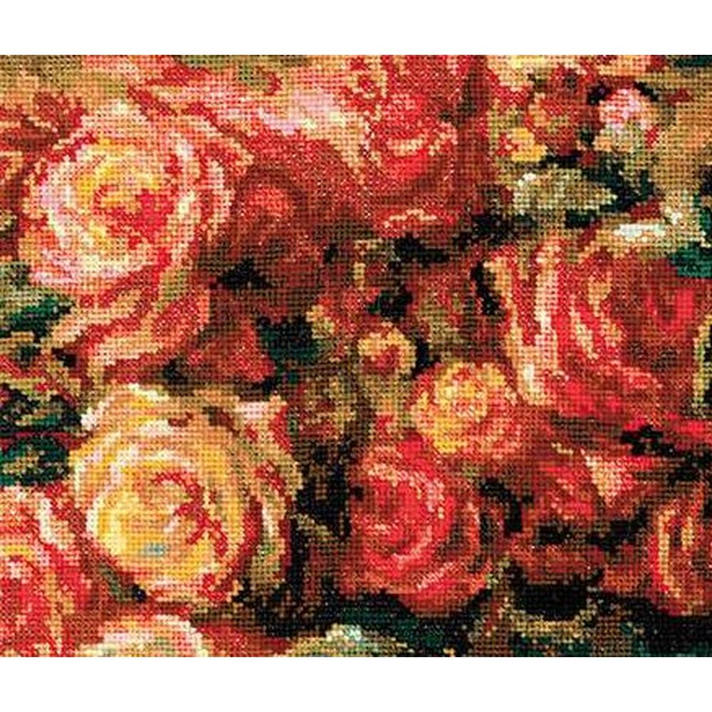 Riolis 1402  kit point de croix compté  bouquet de roses  2