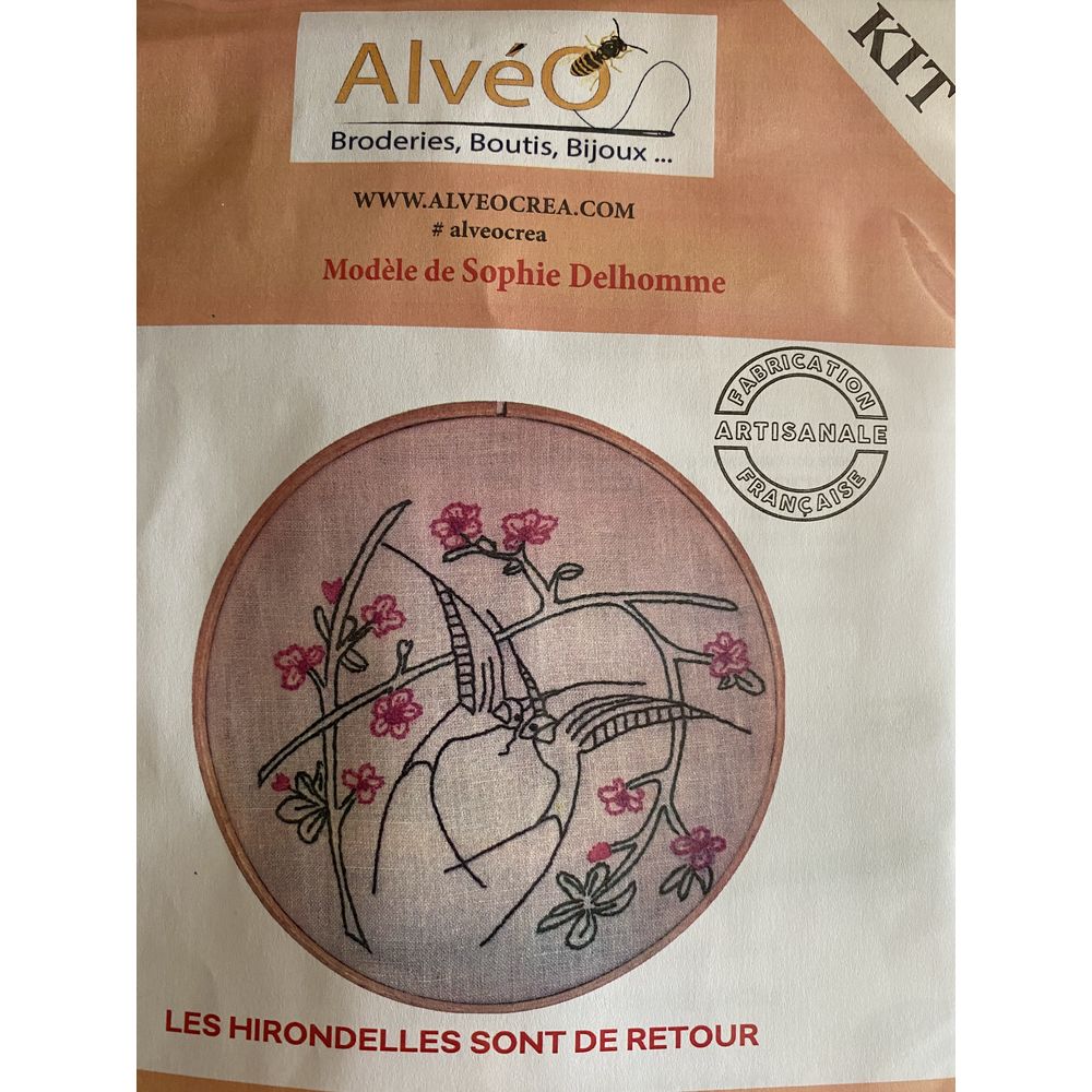 kit de broderie  Traditionnelle,  Alvéo 152051,  Hirondelles  3