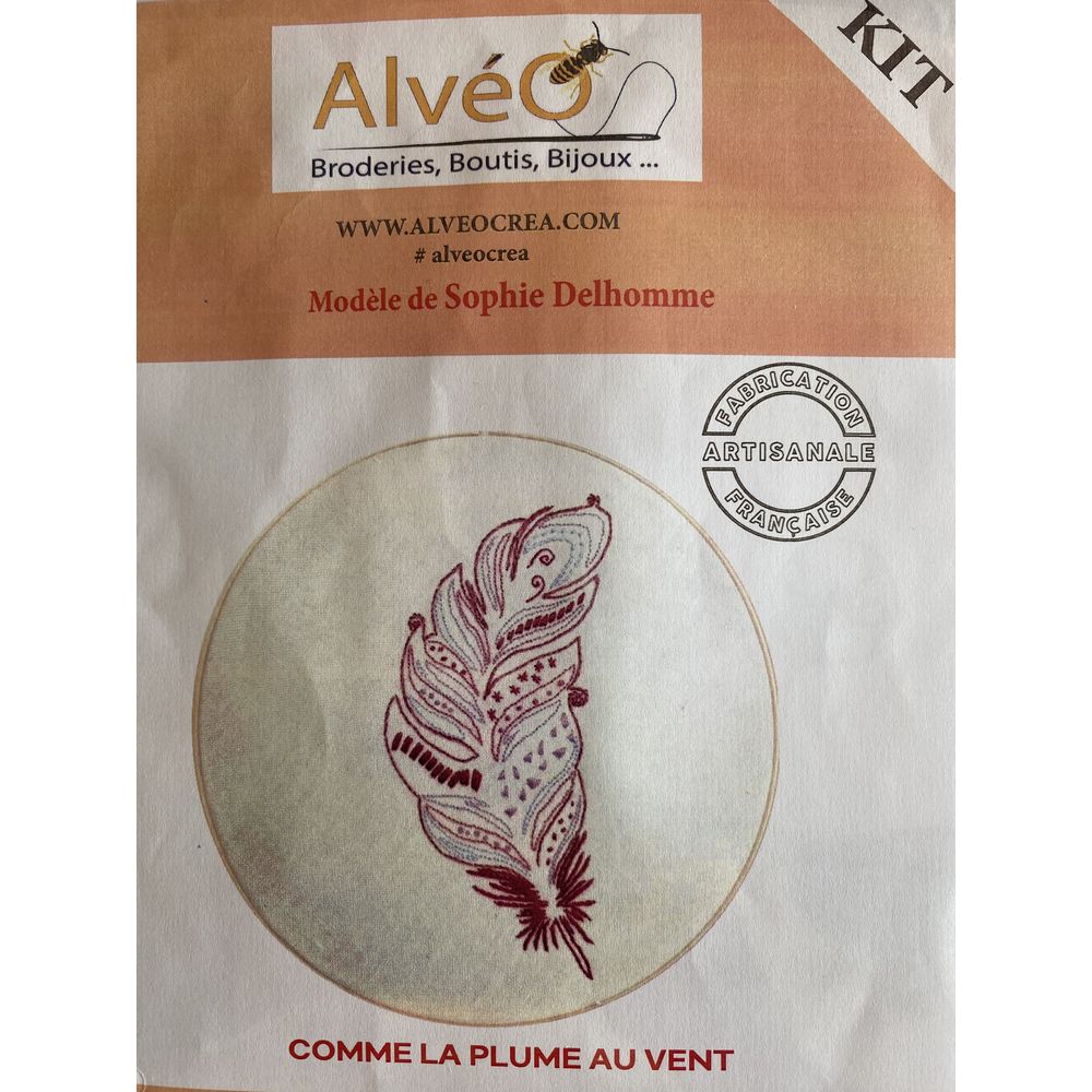 kit de broderie  Traditionnelle  Alvéo 20206  La plume au vent  3