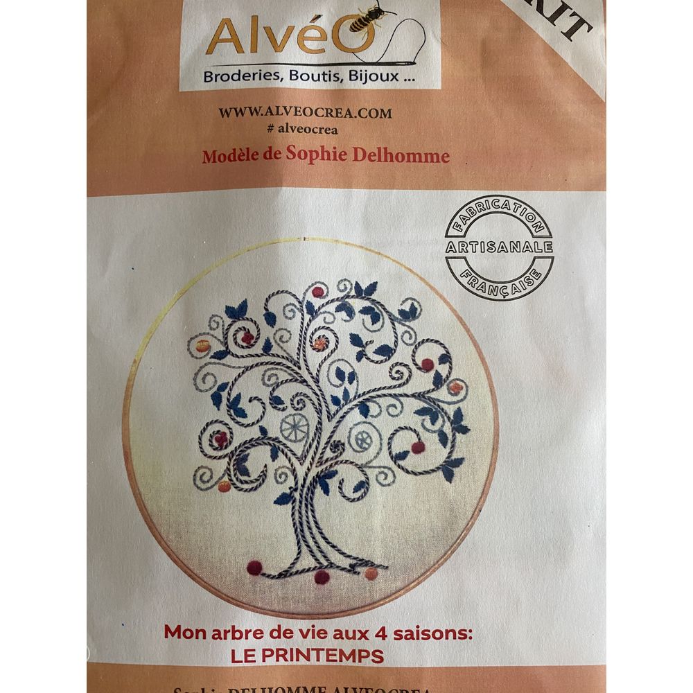 kit de broderie  Traditionnelle  Alvéo 15208  Arbre de vie Printemps  4