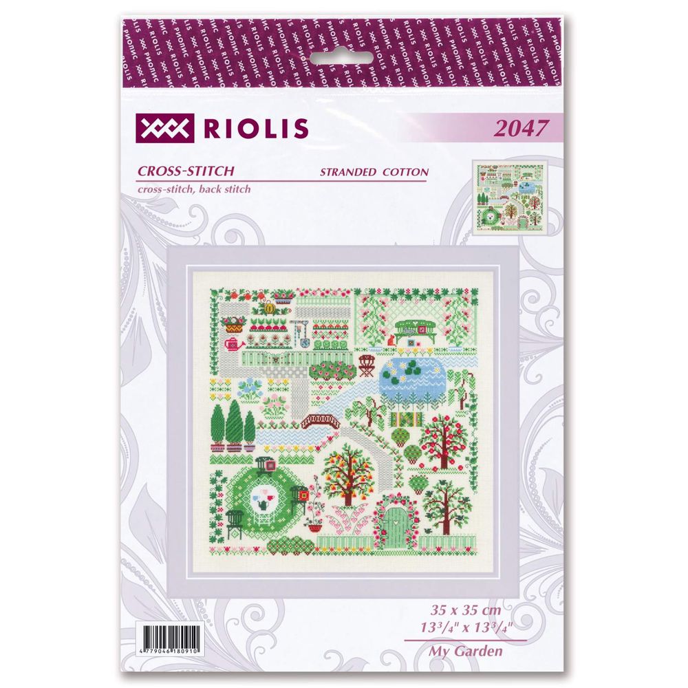 Riolis 2047  kit point de croix compté  Jardin  1