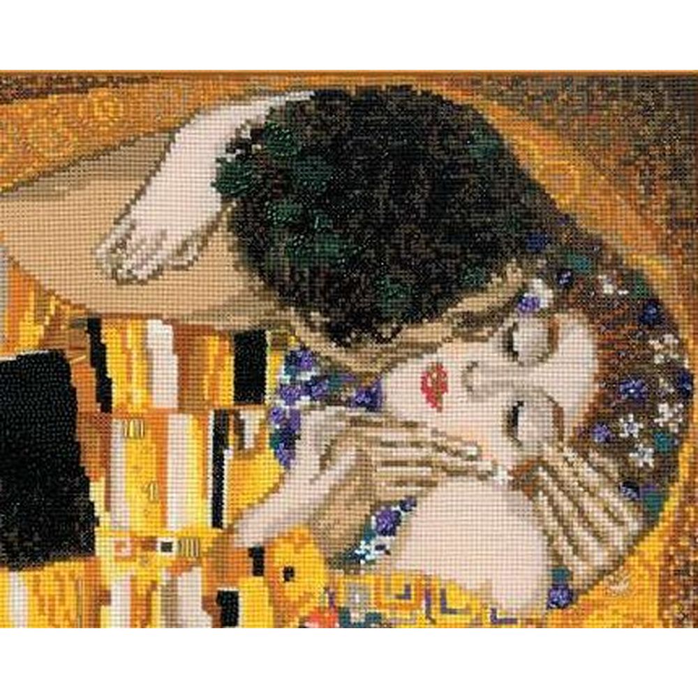 Riolis 1170  kit point de croix compté  le baiser de G. Klimt  2