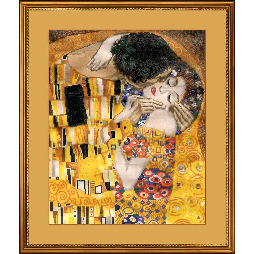 Riolis 1170  kit point de croix compté  le baiser de G. Klimt